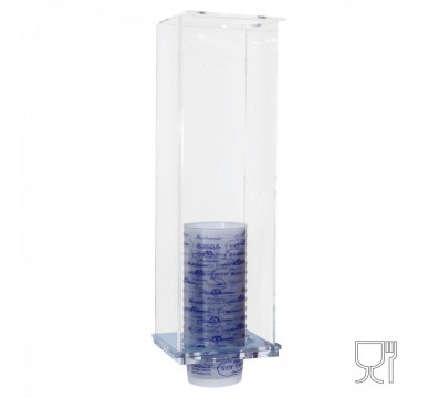 E-379 - Porta coppette in plexiglass trasparente da parete