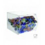 Présentoir à bonbons en plexiglas transparent avec porte et étagère inclinée