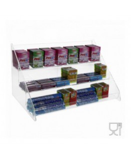 E-498 - Porta caramelle da banco in plexiglass trasparente - Larghezza 46 cm.