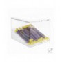 Transparante plexiglas snoephouder met schuine plank