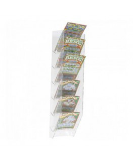E-210 - Espositore schedine e gratta e vinci da parete in plexiglass trasparente