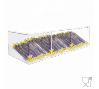 E-501 - Porta caramelle in plexiglass trasparente con Ripiano Inclinato