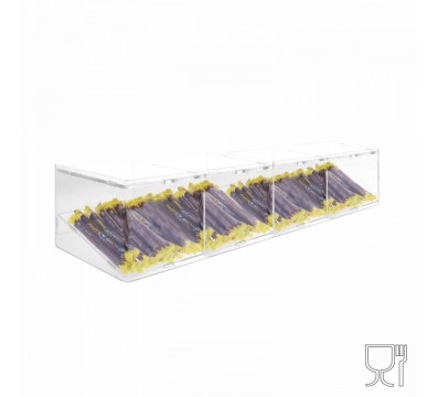 E-502 - Porta caramelle in plexiglass trasparente con Ripiano Inclinato