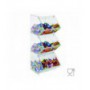 Clear acrylic candy bin with door and horizontal compartment