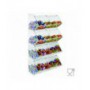 Transparante plexiglas snoephouder MET deur en horizontale plank