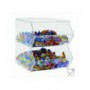 Transparent Plexiglass Candy Holder WITHOUT Door with Horizontal Shelf