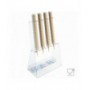 Porta coni gelato da banco in plexiglass trasparente con porta cucchiaini - CM(LxPxH): 25x26x81