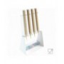 Porta coni gelato da banco in plexiglass bianco con porta cucchiaini - CM(LxPxH): 25x26x81
