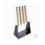 Support de comptoir pour cornets de glace en plexiglas noir avec porte-cuillère - CM(LxPxH) : 25x26x81