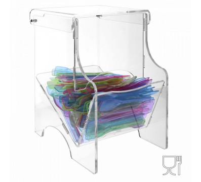 E-527 PPL - Porta palette e portacaramelle in plexiglass trasparente - CM(LxPxH): 11.5x20x21