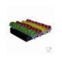 Black and transparent plexiglass macaron holder with horizontal shelf