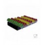 Black and transparent plexiglass macaron holder with horizontal shelf