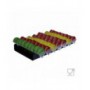 Black and transparent plexiglass macaron holder with horizontal shelf