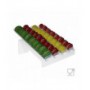 Witte en transparante plexiglas macaronhouder met schuine plank
