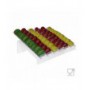Witte en transparante plexiglas macaronhouder met schuine plank