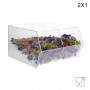 Porta caramelle  in plexiglass trasparente SENZA sportello con Ripiano Inclinato