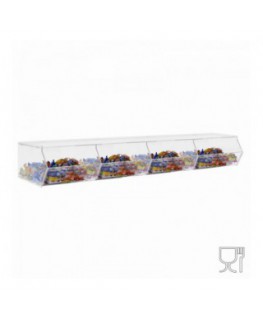 E-509 Quater - Porta caramelle in plexiglass trasparente SENZA sportello con Ripiano Orizzontale
