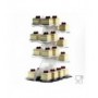 Multipurpose display in black and satin plexiglass for finger food 3 shelves - Thickness 5 mm