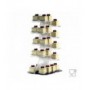 Multipurpose display in black and satin plexiglass for finger food 3 shelves - Thickness 5 mm