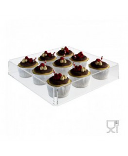 E-637 - Vassoio in plexiglass trasparente - Spessore 3 mm - H 5 cm