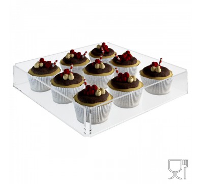 E-637 - Vassoio in plexiglass trasparente - Spessore 3 mm - H 5 cm