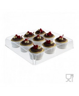 E-646 - Vassoio in plexiglass trasparente - Spessore 3 mm - H 5 cm