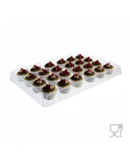 E-646 - Vassoio in plexiglass trasparente - Spessore 3 mm - H 5 cm