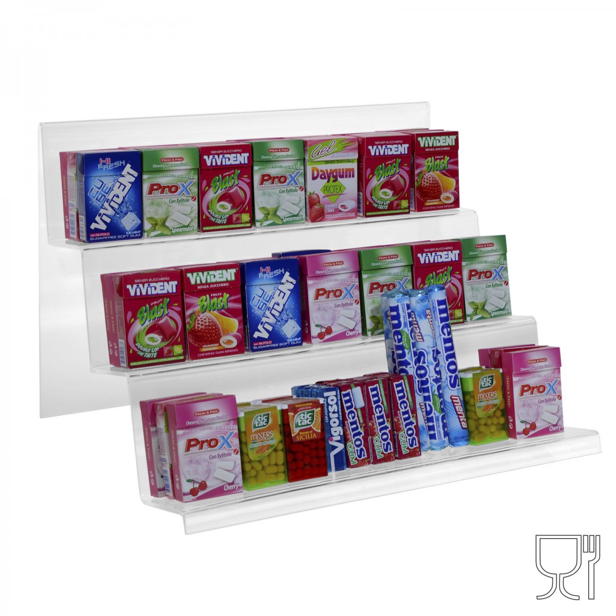 E-648 ALZ - Espositore caramelle in plexiglass