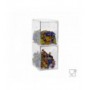 Countertop or wall-mounted candy holder in transparent plexiglass WITH door to be placed side by side