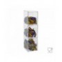 Countertop or wall-mounted candy holder in transparent plexiglass WITH door to be placed side by side