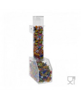 E-658 - Porta caramelle da banco in plexiglass trasparente CON sportello