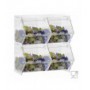 Countertop or wall-mounted candy holder in transparent plexiglass WITH retractable door
