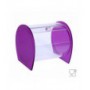Porte-bonbons de section circulaire en plexiglas transparent avec côtés satinés FUCHSIA