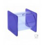 Circular section candy holder in transparent plexiglass with satin sides PURPLE