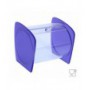 Circular section candy holder in transparent plexiglass with satin sides PURPLE