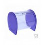 Portacaramelle  sezione circolare in plexiglass trasparente con laterali in satinato VIOLA