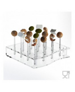 E-678 FFO - Espositore multiuso in plexiglass trasparente per finger food