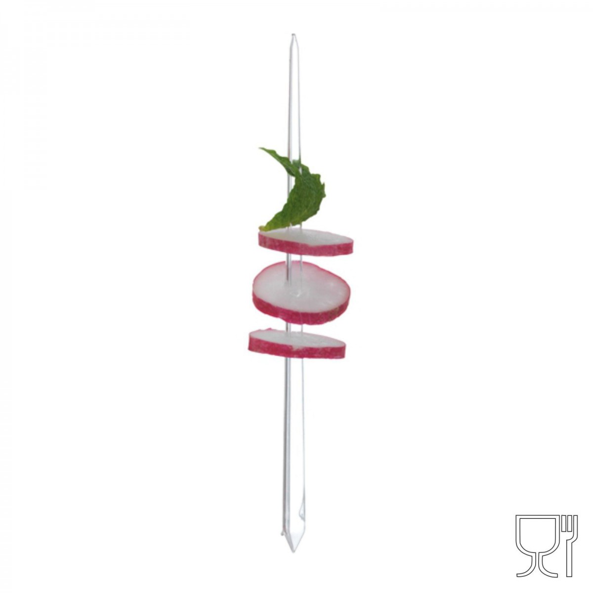 E-682 FFO - Stecchino Trasparente In Plastica Con Sezione Triangolare 10 Cm