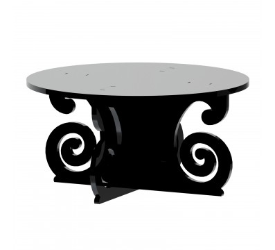 E-593 - Alzate multiuso in plexiglass nero - Spessore 5 mm
