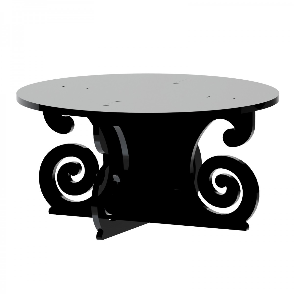 E-593 - Alzate multiuso in plexiglass nero - Spessore 5 mm