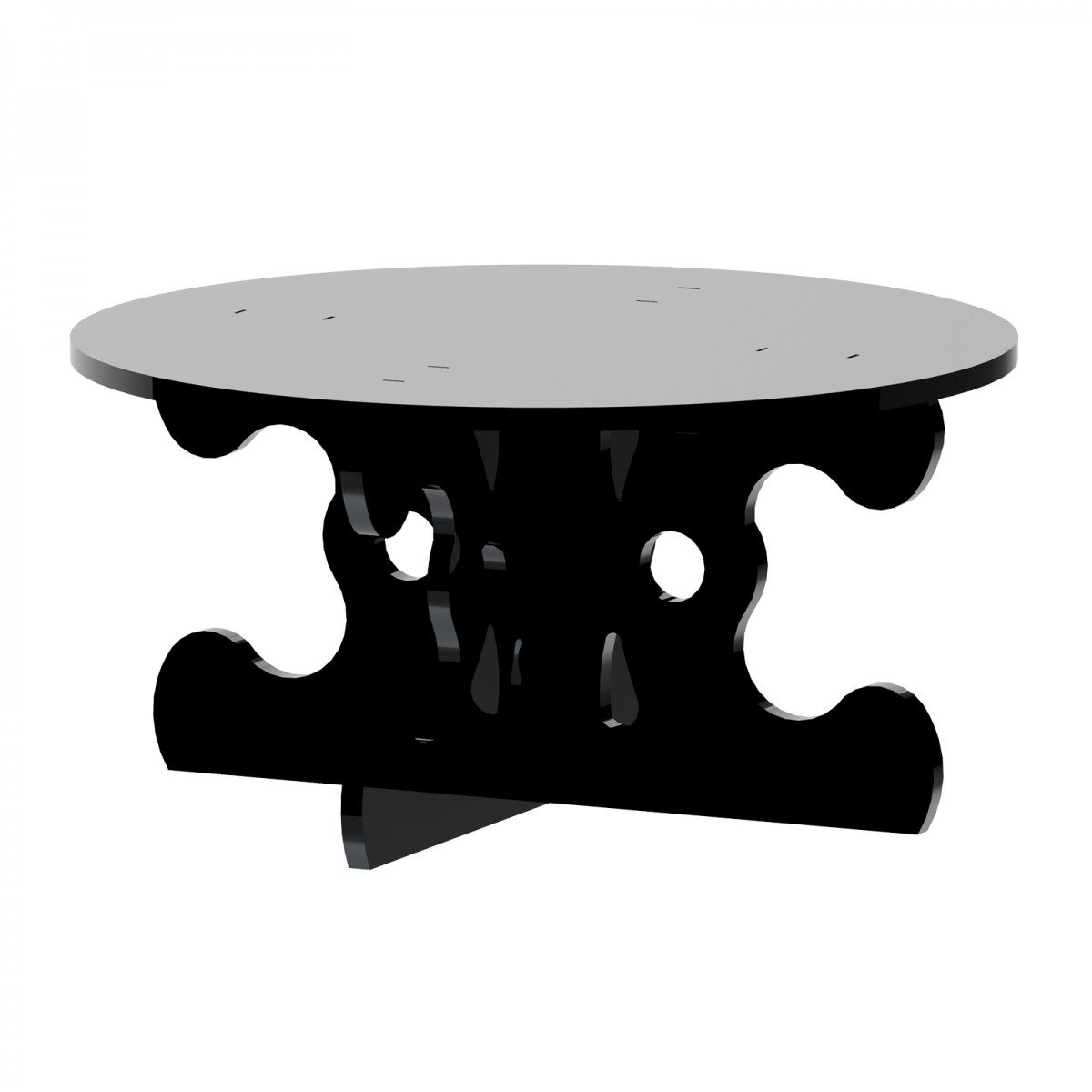 E-606 - Alzate multiuso in plexiglass nero - Spessore 5 mm