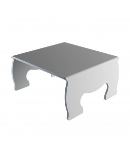 E-620 - Alzatina/Tavolino multiuso in plexiglass bianco - Spessore 5 mm