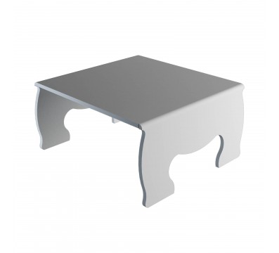 E-620 - Alzatina/Tavolino multiuso in plexiglass bianco - Spessore 5 mm