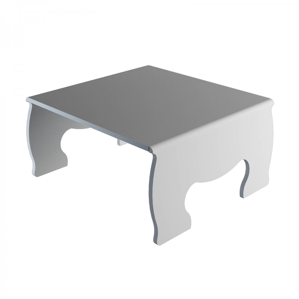 E-620 - Alzatina/Tavolino multiuso in plexiglass bianco - Spessore 5 mm