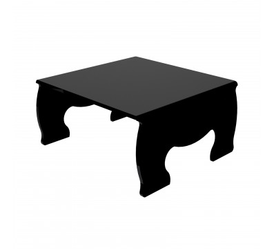 E-621 - Alzatina/Tavolino multiuso in plexiglass nero - Spessore 5 mm