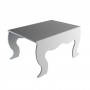 Mesa/soporte multiusos de plexiglás blanco - Grosor 5 mm
