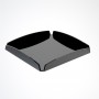Schwarzes Plexiglastablett - Dicke 3 mm - H 2 cm