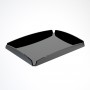 Schwarzes Plexiglastablett - Dicke 3 mm - H 2 cm