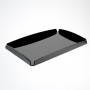 Schwarzes Plexiglastablett - Dicke 3 mm - H 2 cm