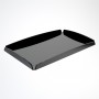 Black plexiglass tray - Thickness 3 mm - H 2 cm